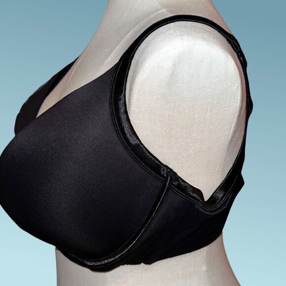 Full Figure Plus Size Cacique Black Bra Size 46DDD - Picture 3 of 7